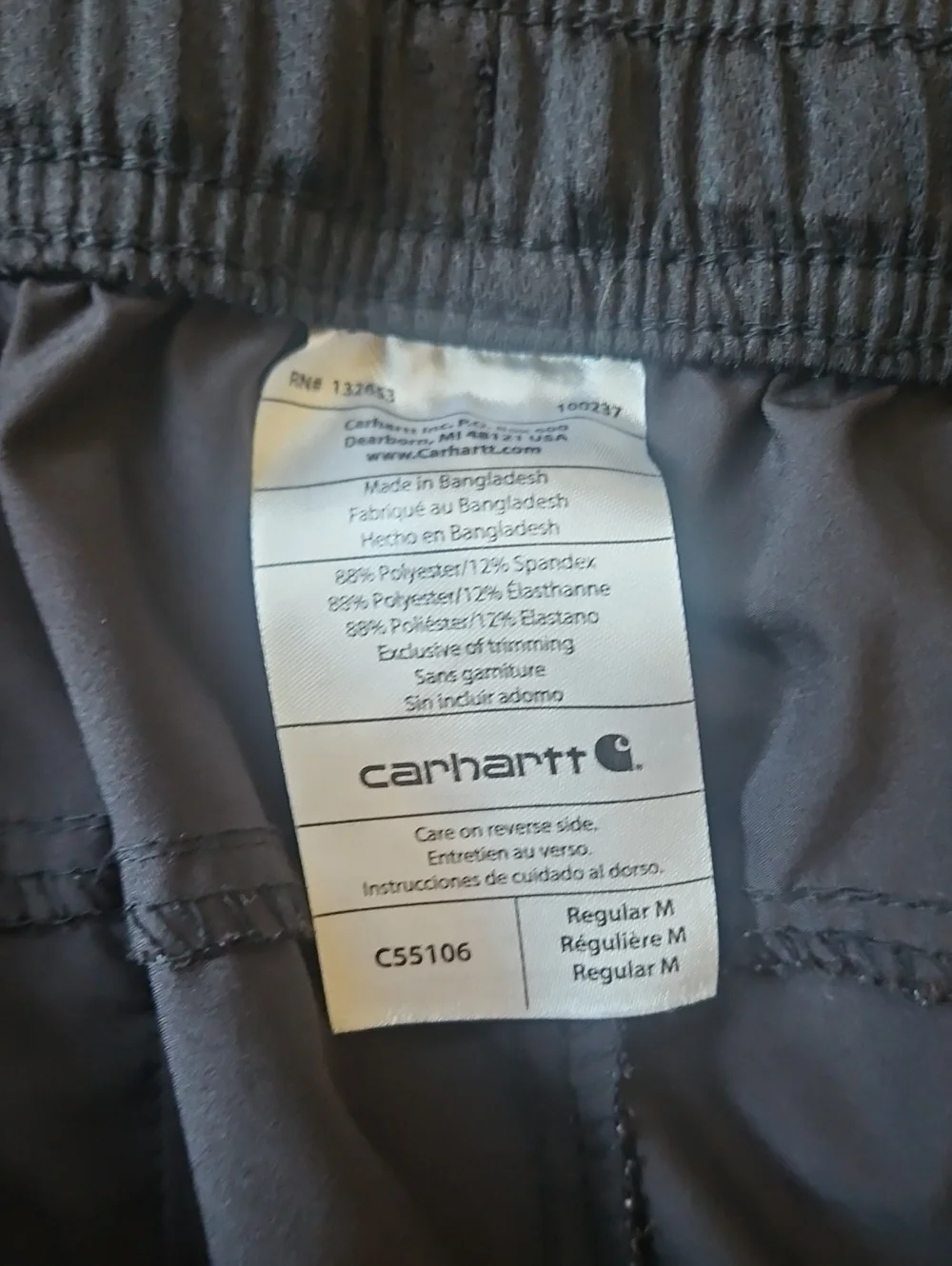 Carhartt Force Medium Women's Black Cargo Drawstring Pants